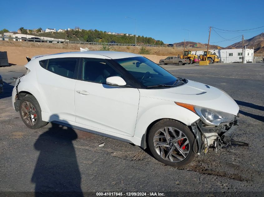 2013 Hyundai Veloster Turbo W/Black VIN: KMHTC6AE4DU176769 Lot: 41017845