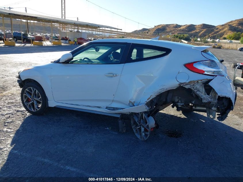 2013 Hyundai Veloster Turbo W/Black VIN: KMHTC6AE4DU176769 Lot: 41017845