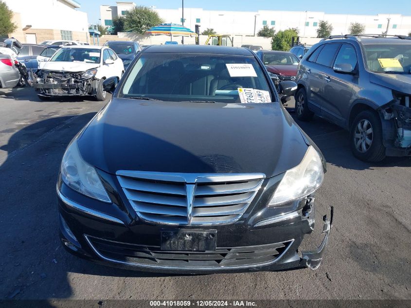 2012 Hyundai Genesis 3.8 VIN: KMHGC4DD0CU201447 Lot: 41018059