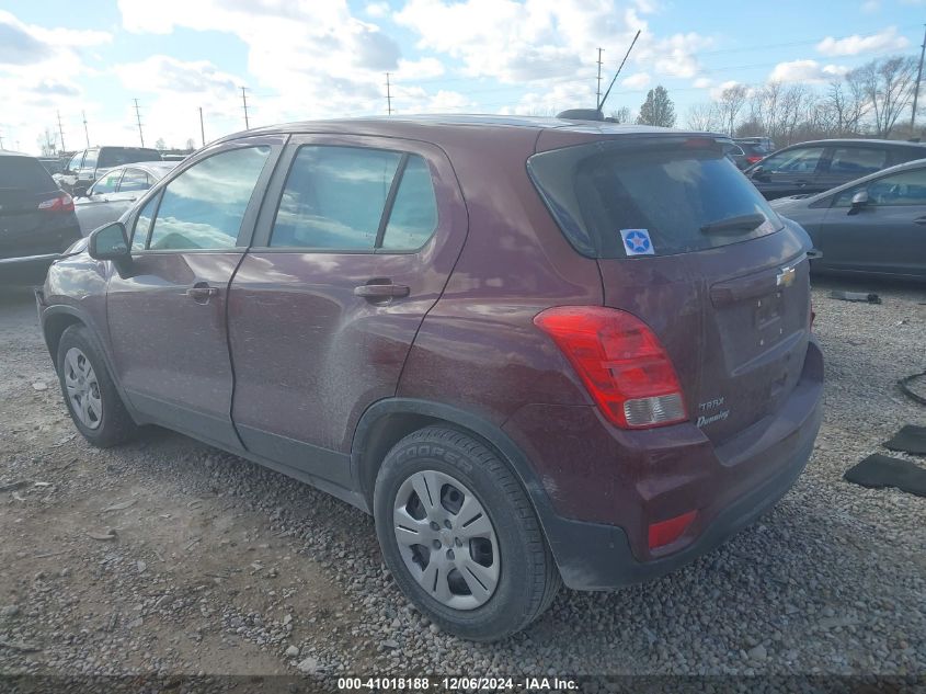 VIN 3GNCJKSB2HL153943 2017 Chevrolet Trax, LS no.3