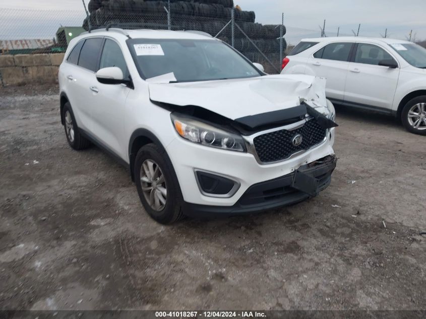 2016 Kia Sorento 2.4L Lx VIN: 5XYPG4A38GG029180 Lot: 41018267