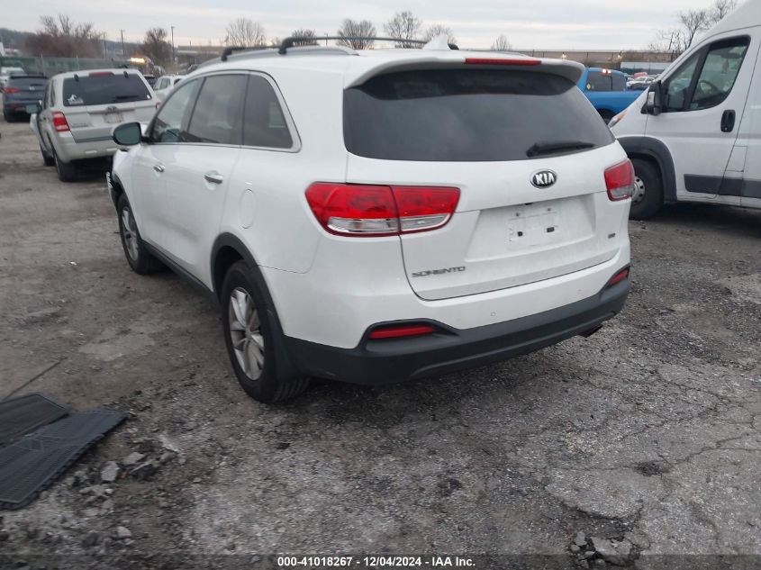 2016 Kia Sorento 2.4L Lx VIN: 5XYPG4A38GG029180 Lot: 41018267