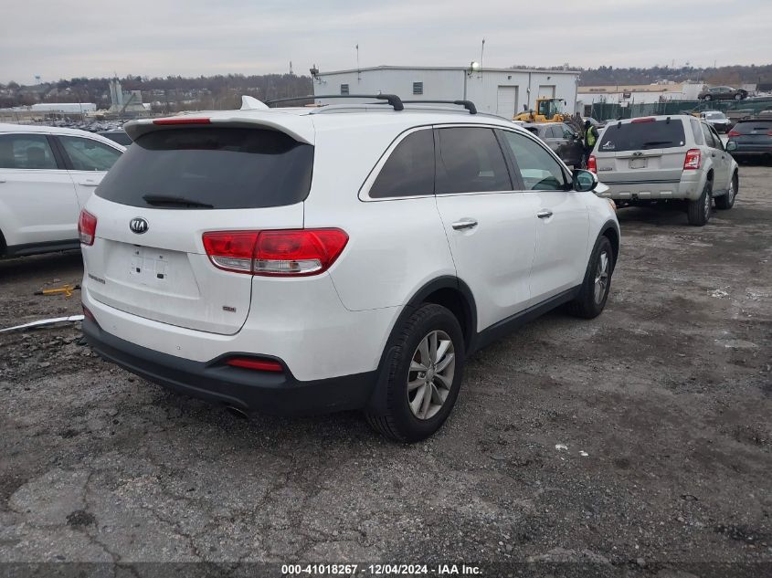 2016 Kia Sorento 2.4L Lx VIN: 5XYPG4A38GG029180 Lot: 41018267