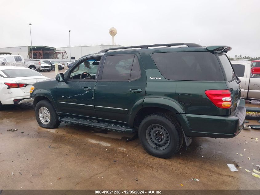 2001 Toyota Sequoia Limited V8 VIN: 5TDZT38A01S040185 Lot: 41021238