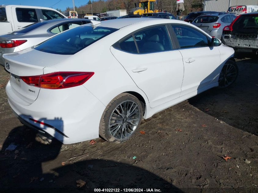 2018 Hyundai Elantra Sport VIN: KMHD04LB9JU591442 Lot: 41022122