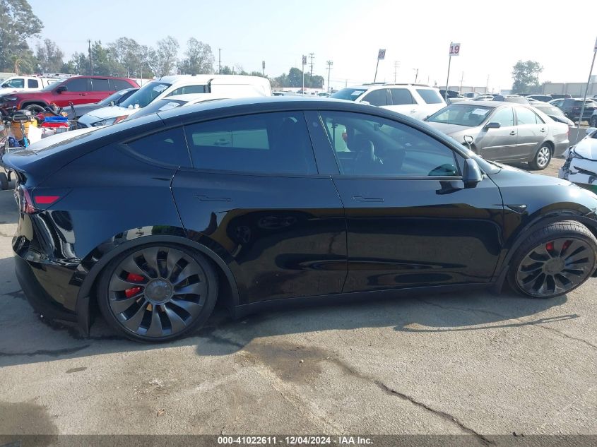 2023 Tesla Model Y Performance Dual Motor All-Wheel Drive VIN: 7SAYGDEF9PF762230 Lot: 41022611