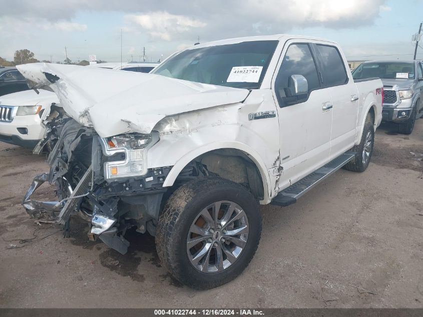 VIN 1FTEW1EG4GKD42596 2016 Ford F-150, Lariat no.2