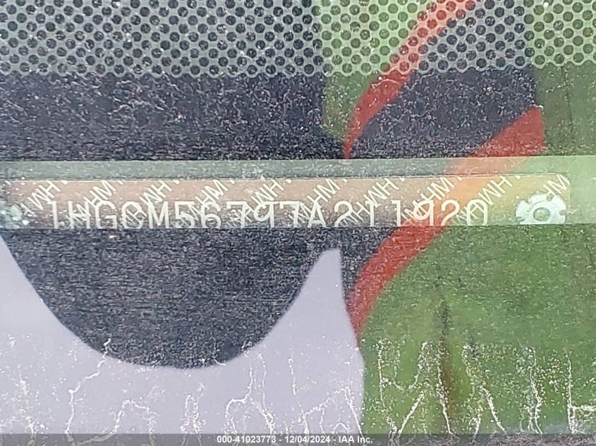 2007 Honda Accord 2.4 Ex VIN: 1HGCM56797A211920 Lot: 41023773