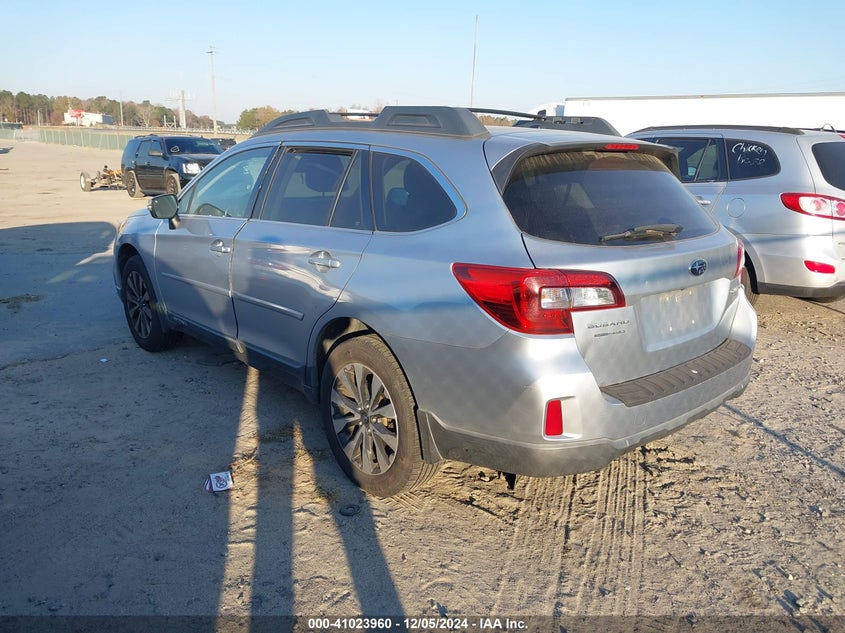 Vin: 4s4bsenc3f3362586, lot: 41513863, subaru outback 3.6r limited 20153
