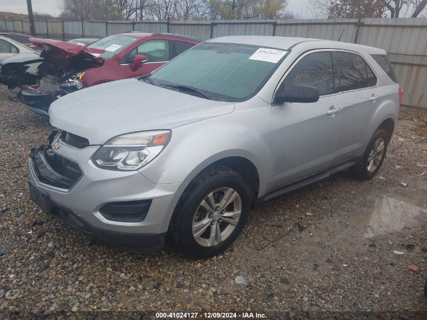 VIN 2GNFLEEK6G6193451 2016 Chevrolet Equinox, LS no.2