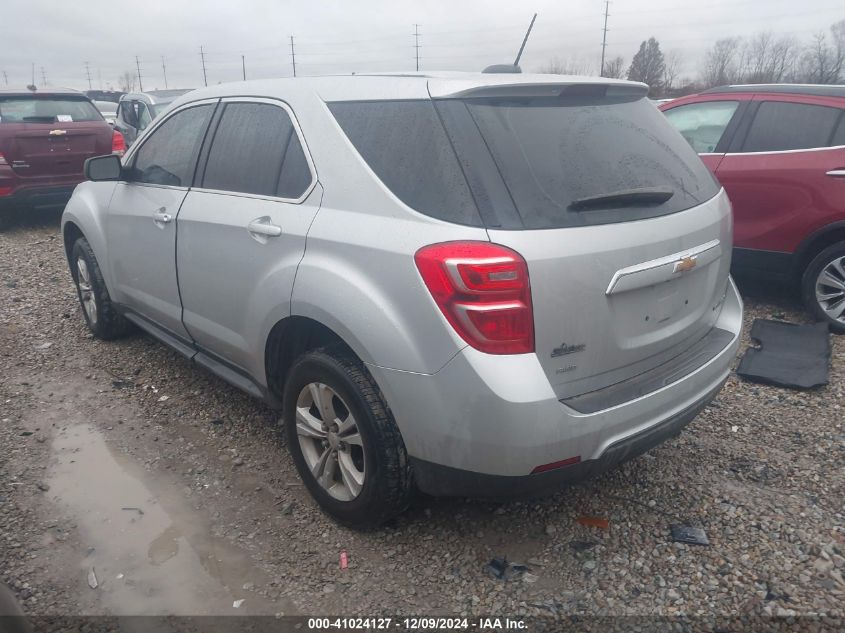 VIN 2GNFLEEK6G6193451 2016 Chevrolet Equinox, LS no.3