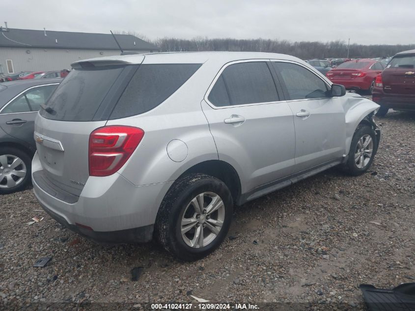 VIN 2GNFLEEK6G6193451 2016 Chevrolet Equinox, LS no.4