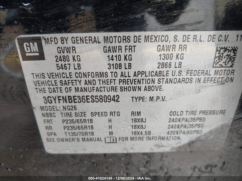 2014 CADILLAC SRX LUXURY COLLECTION - 3GYFNBE36ES580942