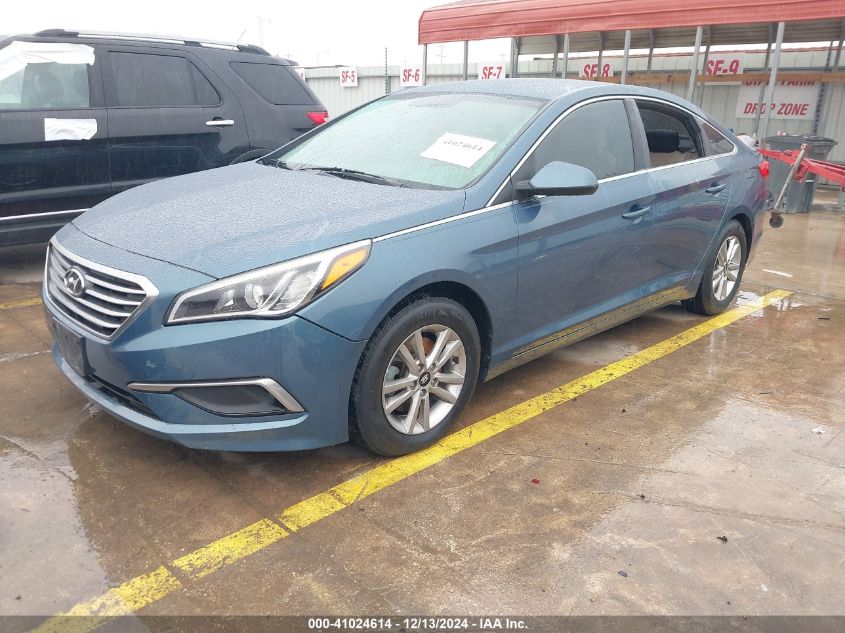 VIN 5NPE24AF0GH376933 2016 Hyundai Sonata, SE no.2