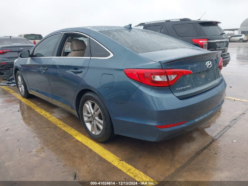 VIN 5NPE24AF0GH376933 2016 Hyundai Sonata, SE no.3