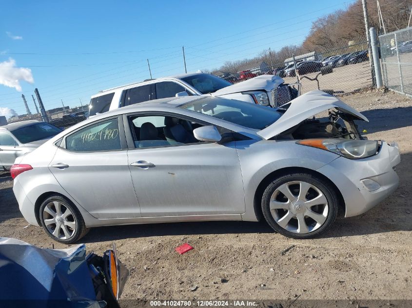 2013 Hyundai Elantra Limited VIN: KMHDH4AE8DU555512 Lot: 41024780