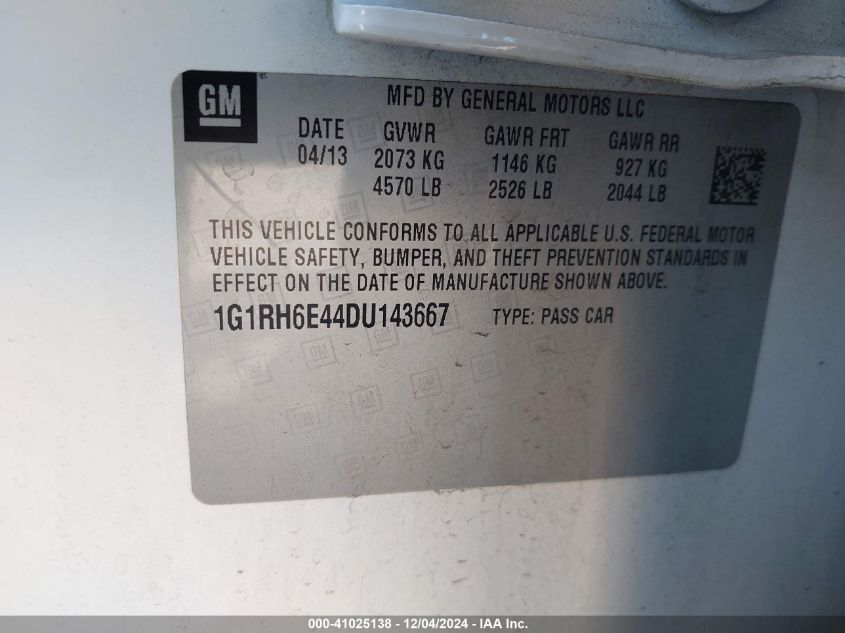 VIN 1G1RH6E44DU143667 2013 Chevrolet Volt no.9