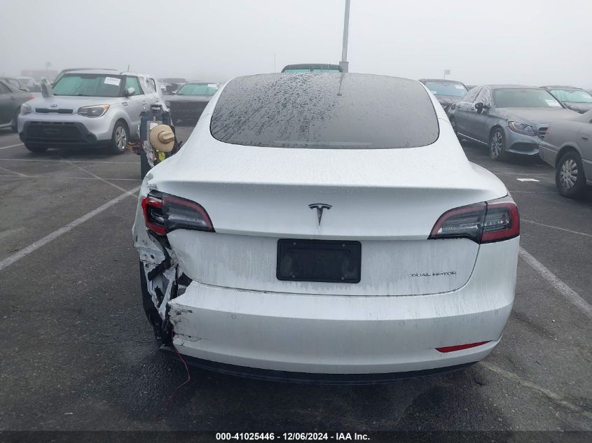 2022 Tesla Model 3 Long Range Dual Motor All-Wheel Drive VIN: 5YJ3E1EB6NF206639 Lot: 41025446