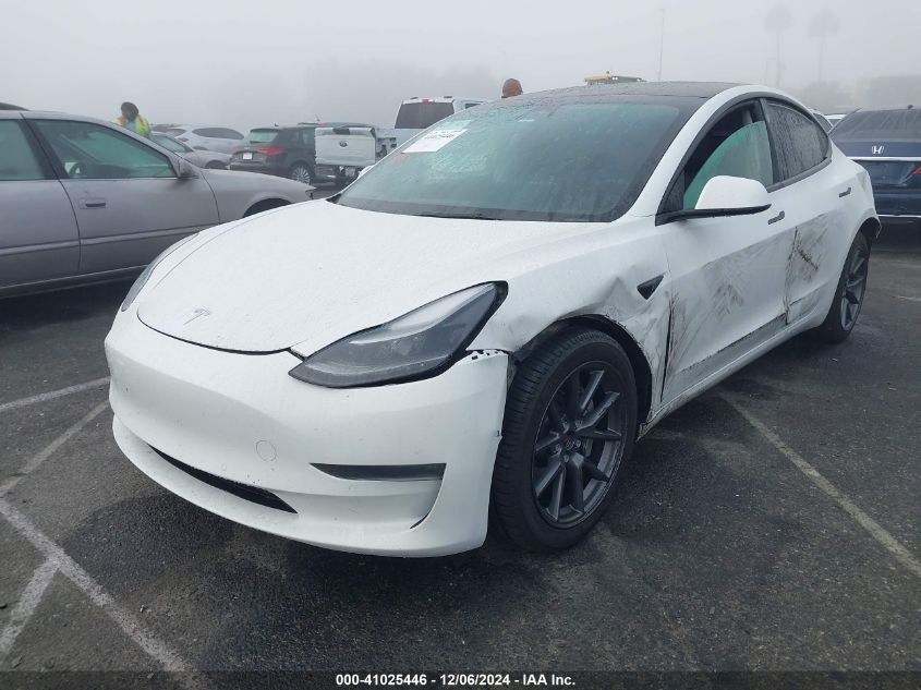 VIN 5YJ3E1EB6NF206639 2022 TESLA MODEL 3 no.2