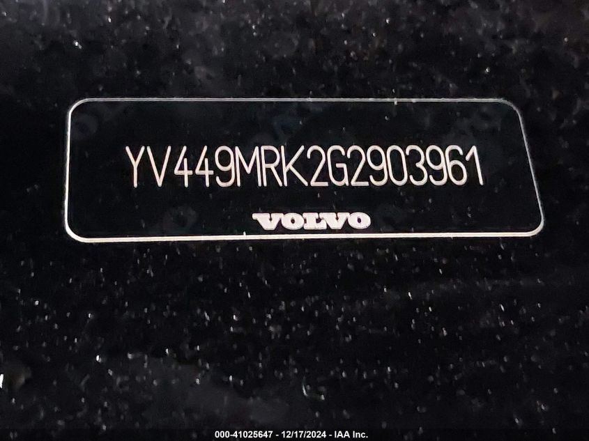 VIN YV449MRK2G2903961 2016 Volvo XC60, T6 Drive-E no.9