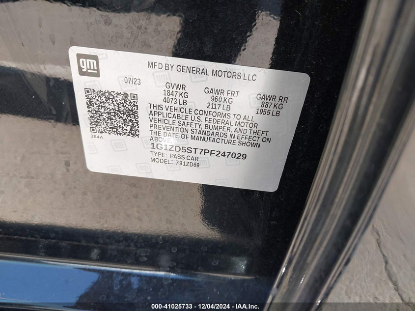 2023 CHEVROLET MALIBU FWD 1LT - 1G1ZD5ST7PF247029