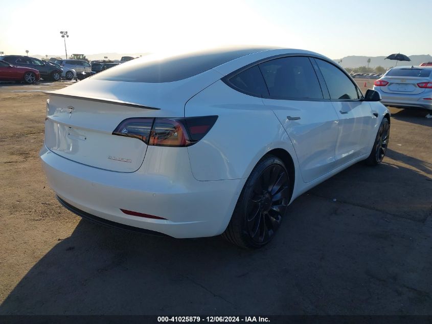 VIN 5YJ3E1EC3NF247951 2022 TESLA MODEL 3 no.4