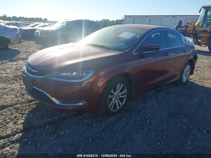 Vin: 1c3cccab3fn574095, lot: 41516122, chrysler 200 limited 20152