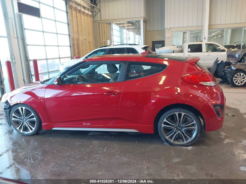 2016 Hyundai Veloster Turbo VIN: KMHTC6AE1GU274968 Lot: 41026301