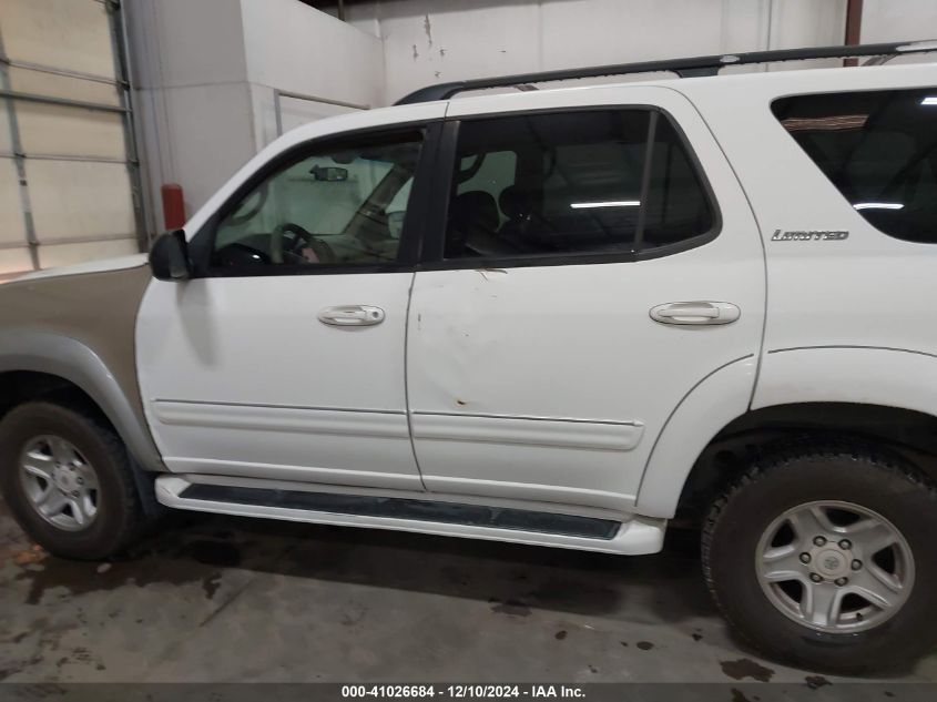 2002 Toyota Sequoia Limited V8 VIN: 5TDBT48A42S108254 Lot: 41026684