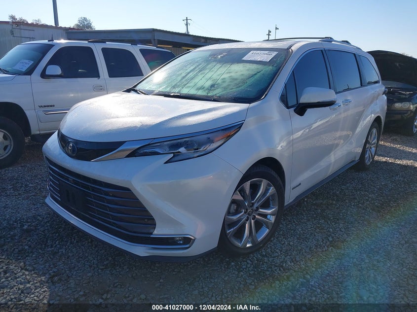 Vin: 5tderkecxms022195, lot: 41516926, toyota sienna platinum 20212