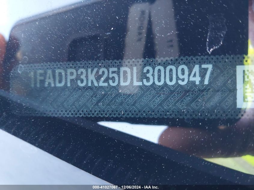 2013 Ford Focus Se VIN: 1FADP3K25DL300947 Lot: 41027067