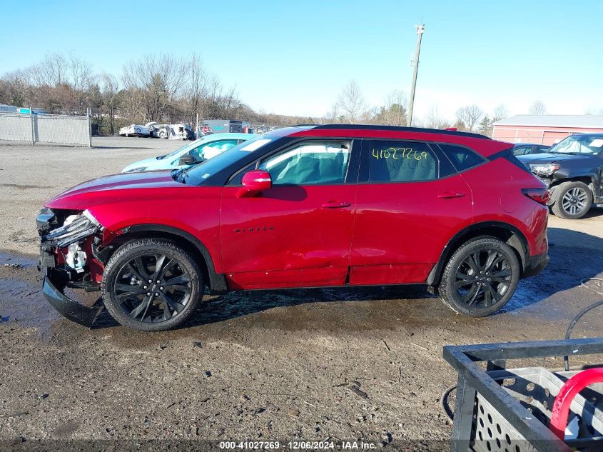 2022 Chevrolet Blazer Awd Rs VIN: 3GNKBKRS9NS142423 Lot: 41027269