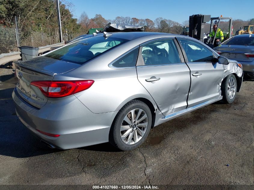 VIN 5NPE34AF7FH091187 2015 Hyundai Sonata, Sport no.4