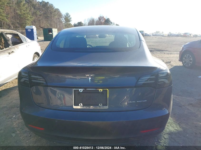 2022 Tesla Model 3 Long Range Dual Motor All-Wheel Drive VIN: 5YJ3E1EB8NF255597 Lot: 41028413