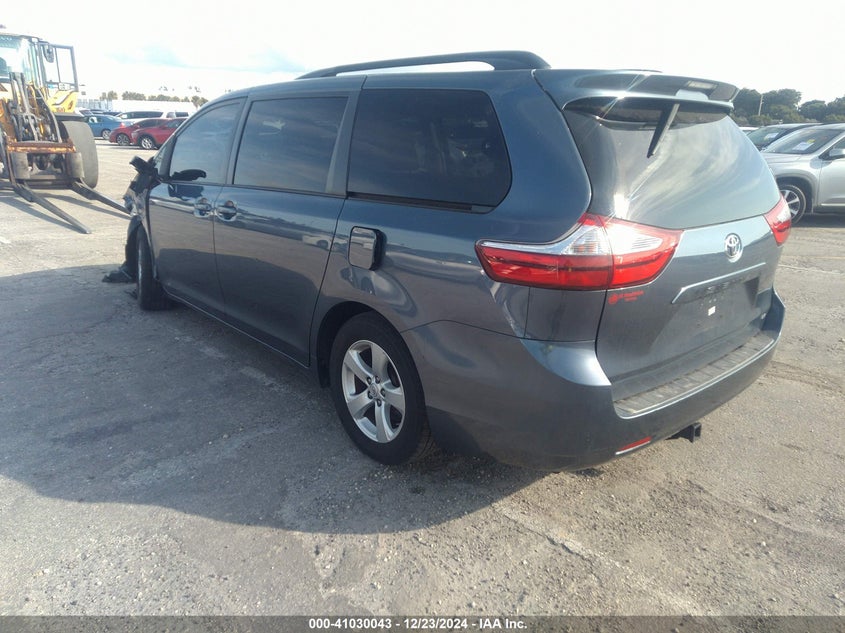 Vin: 5tdkz3dc6hs863236, lot: 41519969, toyota sienna le 8 passenger 20173