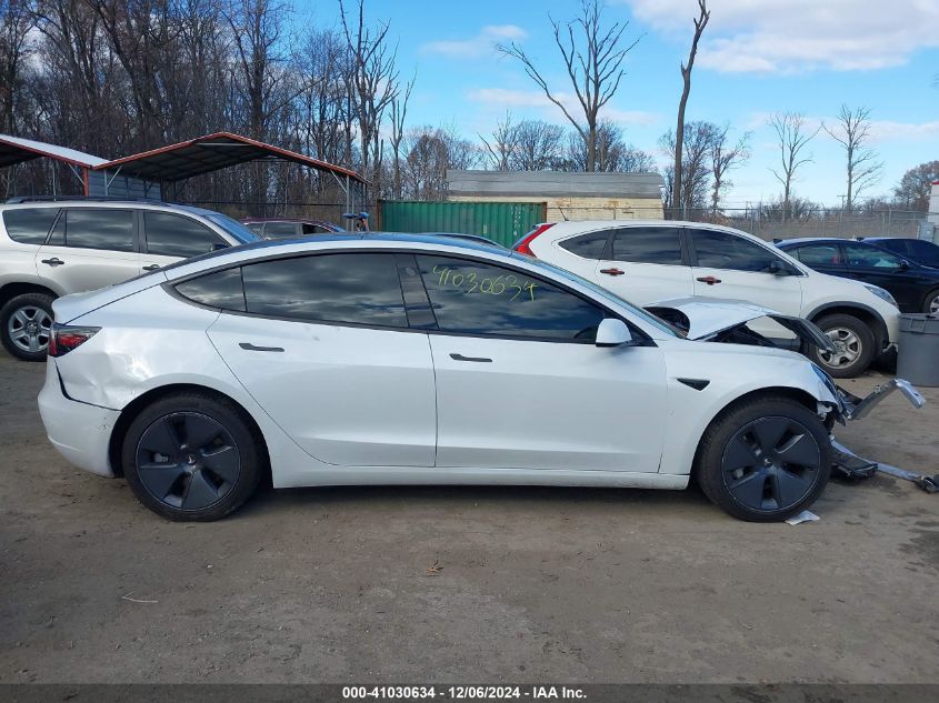 2022 Tesla Model 3 Rear-Wheel Drive VIN: 5YJ3E1EA5NF111173 Lot: 41030634