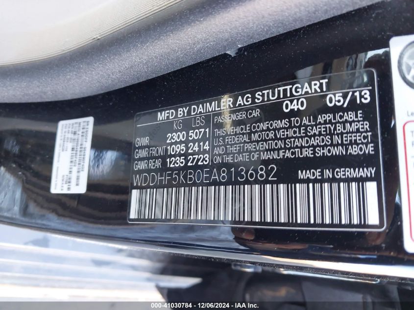 VIN WDDHF5KB0EA813682 2014 Mercedes-Benz E 350 no.9