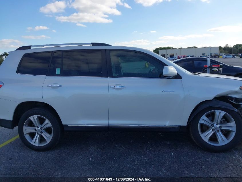 2012 Toyota Highlander Limited V6 VIN: 5TDYK3EH3CS065911 Lot: 41031649