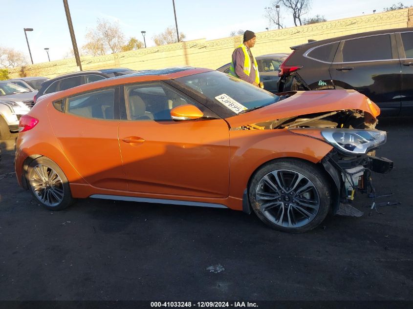 2016 HYUNDAI VELOSTER TURBO - KMHTC6AE2GU300185