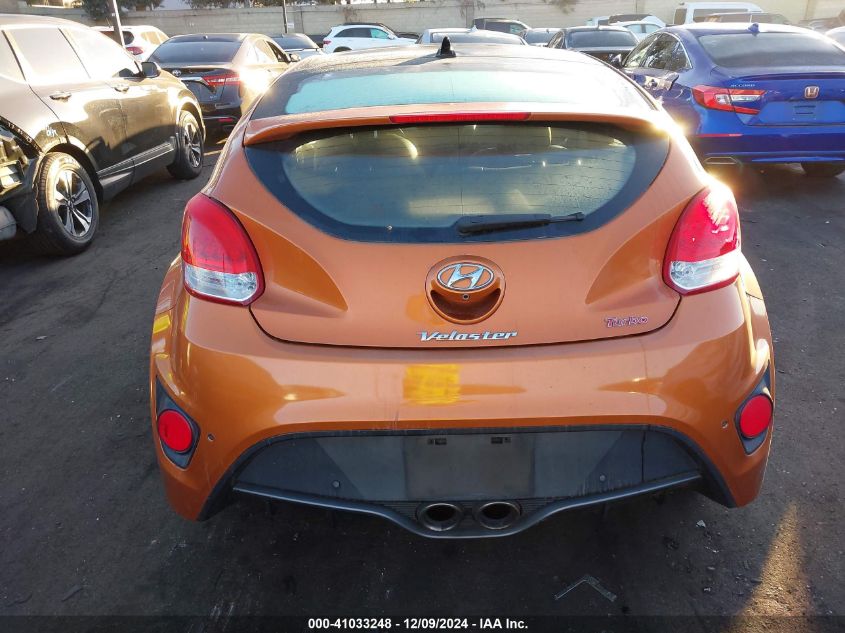 2016 Hyundai Veloster Turbo VIN: KMHTC6AE2GU300185 Lot: 41033248