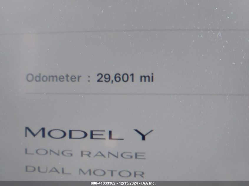 2023 Tesla Model Y Awd/Long Range Dual Motor All-Wheel Drive VIN: 7SAYGDEE1PF708511 Lot: 41033362