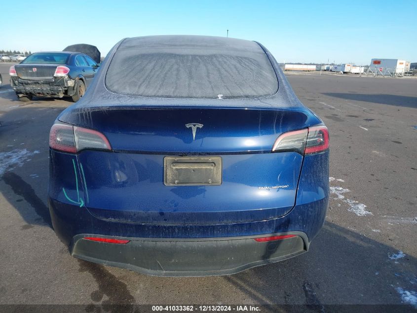 2023 Tesla Model Y Awd/Long Range Dual Motor All-Wheel Drive VIN: 7SAYGDEE1PF708511 Lot: 41033362