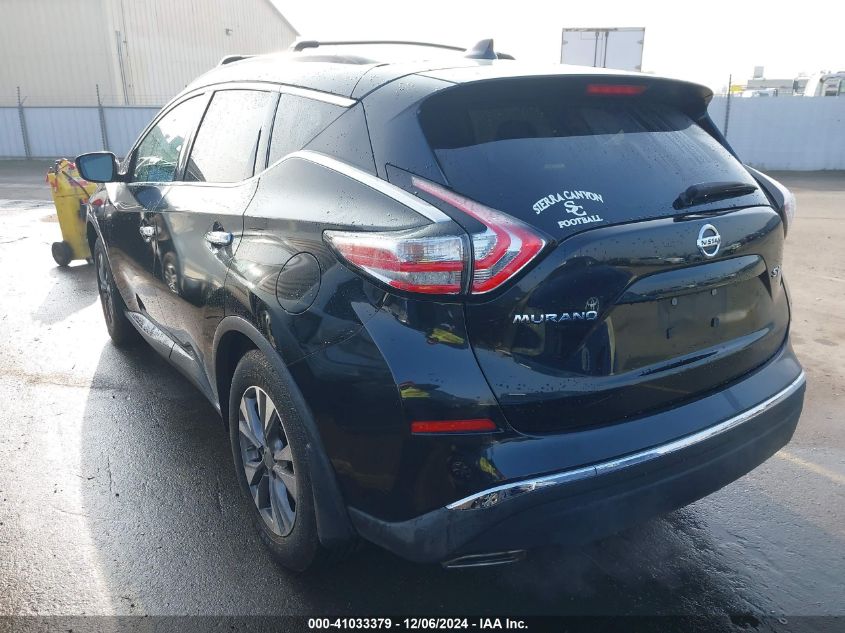 VIN 5N1AZ2MGXGN150753 2016 Nissan Murano, SV no.3