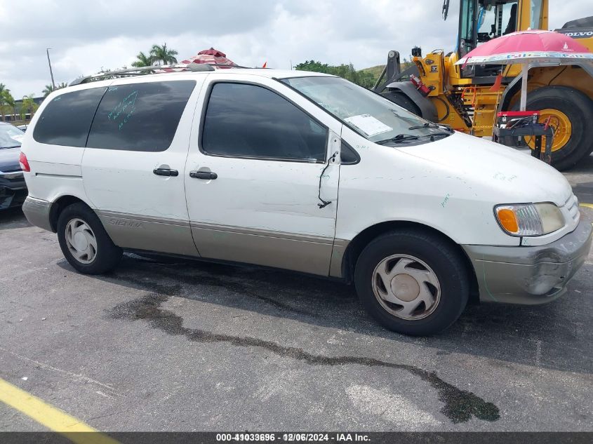 2002 Toyota Sienna Le VIN: 4T3ZF13C72U450275 Lot: 41033696