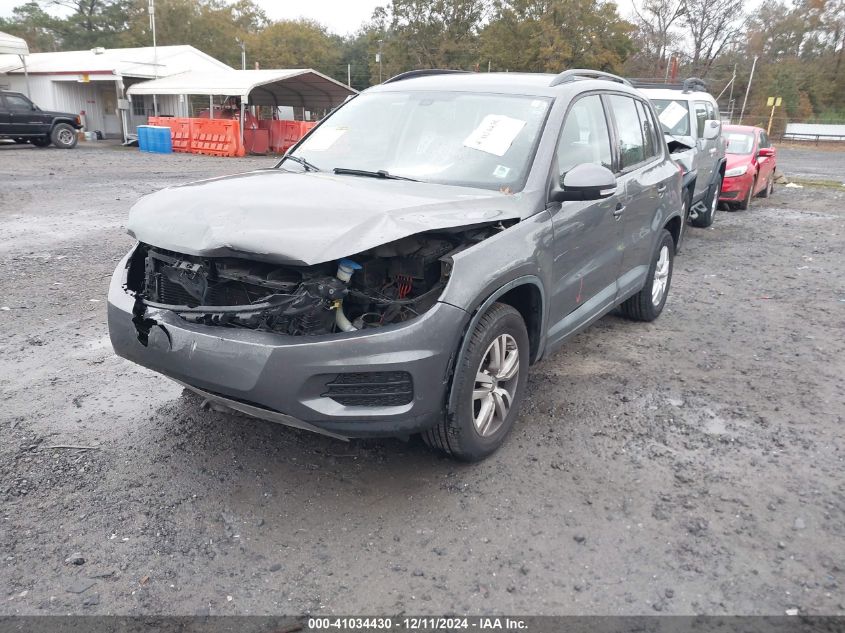 2016 VOLKSWAGEN TIGUAN S - WVGBV7AX2GW569398