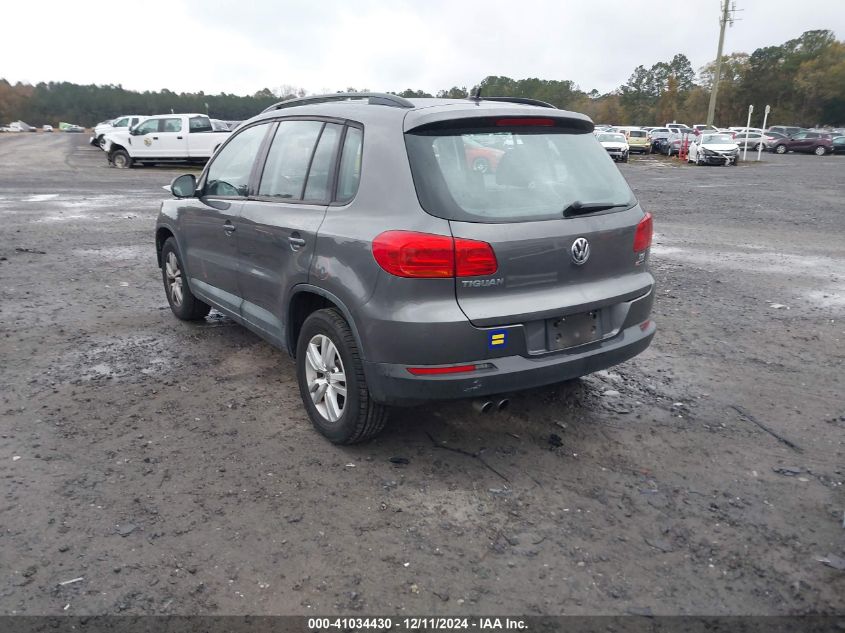 2016 VOLKSWAGEN TIGUAN S - WVGBV7AX2GW569398