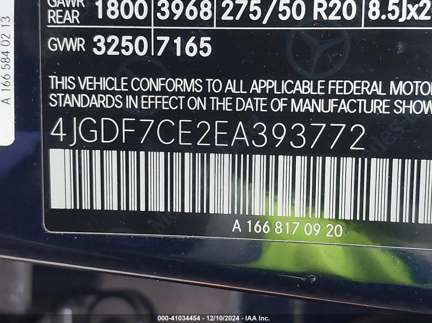 2014 MERCEDES-BENZ GL 450 4MATIC - 4JGDF7CE2EA393772