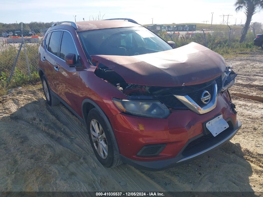 VIN KNMAT2MT9GP619239 2016 Nissan Rogue, SV no.1