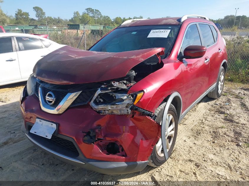 VIN KNMAT2MT9GP619239 2016 Nissan Rogue, SV no.2