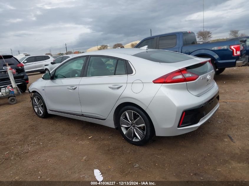 2018 Hyundai Ioniq Hybrid Limited VIN: KMHC05LC9JU068125 Lot: 41036227